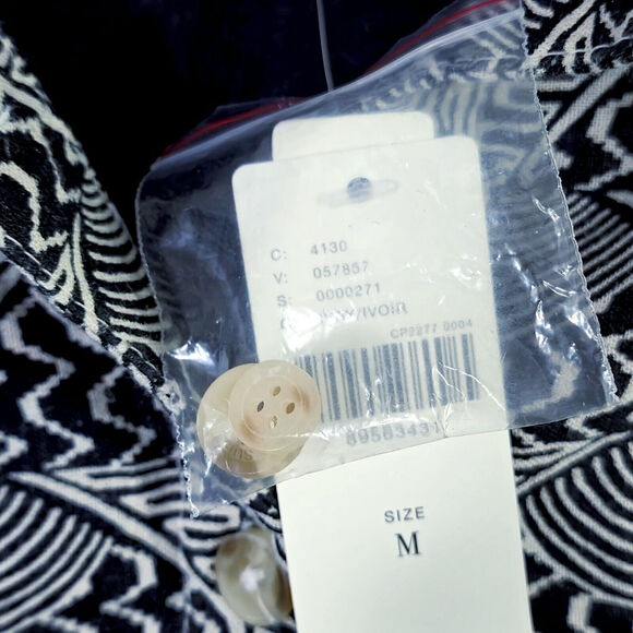 By Anthropologie Shirt Dress Size M Grey Bohocore Geometric Transitional - Picture 10 of 11